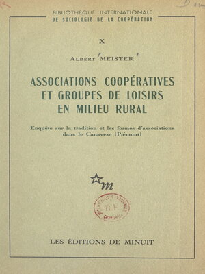 cover image of Associations coopératives et groupes de loisirs en milieu rural